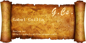 Gabel Csilla névjegykártya